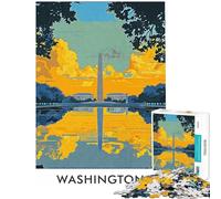 Puzzle per adulti da 1000 pezzi con il monumento di Washington DC Gioco interattivo per adulti che migliora la memoria compleanni e Natale (dimensioni 38x52cm)