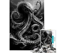 Puzzle per adulti da 1000 pezzi con il mostro Kraken giocattolo fai-da-te taglio di precisione compleanno e Natale (dimensioni 38x52cm)