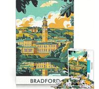 Puzzle per adulti da 1000 pezzi con il paesaggio urbano di Bradford, gioco pratico, rilassante e stimolante per la mente, adatto come decorazione da scrivania, 50x75cm