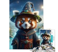 Puzzle per adulti da 1000 pezzi con il panda rosso e lo stregone gioco impossibile giocattolo educativo regalo di Babbo Natale segreto per divertimento in famiglia (dimensioni 38x52cm)