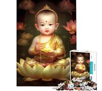 Puzzle per adulti da 1000 pezzi con il piccolo Buddha gioco educativo sfida giocattolo giochi educativi decorazione da parete regalo per compleanni (dimensioni 38x26cm)