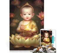 Puzzle per adulti da 1000 pezzi con il piccolo Buddha, gioco rilassante, decorazione perfetta, compleanno e Natale, 50x75cm