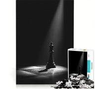 Puzzle per adulti da 1000 pezzi con il re degli scacchi protagonista, gioco divertente e antistress, con pezzi a incastro di forma casuale 50x75cm