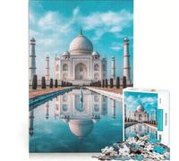 Puzzle per adulti da 1000 pezzi con il riflesso del Taj Mahal gioco rilassante difficile con Babbo Natale 50x75cm