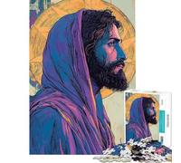 Puzzle per adulti da 1000 pezzi con il ritratto di Gesù Cristo Gioco rompicapo per adulti ideale per divertirsi in famiglia perfetto come regalo di Natale o di compleanno (dimensioni 50x75cm)