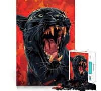 Puzzle per adulti da 1000 pezzi con il ruggito della Pantera Nera,gioco dai bordi puliti,giocattolo di costruzione che favorisce la concentrazione,divertimento a gioco lento,regalo di Natale