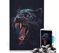 Puzzle per adulti da 1000 pezzi con il ruggito della Pantera Nera, gioco rilassante, sfida impegnativa, rafforza l'amore tra le coppie 38x52cm