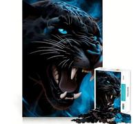 Puzzle per adulti da 1000 pezzi con il ruggito della Pantera Nera,incastro perfetto,decorazione,gioco di abilità mentale,divertimento spensierato,decorazione artistica natalizia 38x52cm