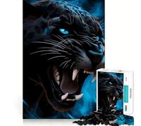 Puzzle per adulti da 1000 pezzi con il ruggito della Pantera Nera,intagli precisi,gioco divertente e stimolante,ideale per momenti di relax,regalo di compleanno o per gli appassionati di hobby 38x26cm