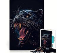 Puzzle per adulti da 1000 pezzi con il ruggito della Pantera Nera,taglio perfetto Divertimento assicurato,stimola la mente,ideale per i momenti di relax,perfetto come decorazione natalizia 50x75cm