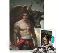 Puzzle per adulti da 1000 pezzi con il segno zodiacale cinese del Bue Gioco pratico divertente e spiritoso ideale come regalo con Babbo Natale 50x75cm