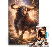Puzzle per adulti da 1000 pezzi con il segno zodiacale del Toro e delle Stelle gioco educativo impegnativo e stimolante regalo di Natale e compleanno 38x26cm