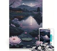 Puzzle per adulti da 1000 pezzi con il sereno Monte Fuji gioco educativo stimolante da completare compleanni e altre occasioni 38x26cm