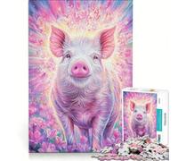 Puzzle per adulti da 1000 pezzi con il significato spirituale dei maiali gioco pratico rilassante e stimolante per la mente ideale come decorazione da scrivania 38x26cm