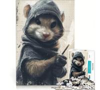 Puzzle per adulti da 1000 pezzi con il signor topo antistress da assemblare compleanno e Natale 38x26cm