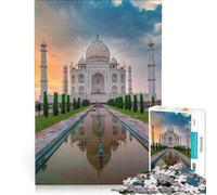 Puzzle per adulti da 1000 pezzi con il Taj Mahal al tramonto gioco pratico per le vacanze a casa per passare il tempo e rafforzare l'amore tra le coppie 38x52cm