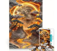 Puzzle per adulti da 1000 pezzi con il tema del sorgere della luna gioco educativo decorazione perfetta ogni pezzo è unico 50x75cm