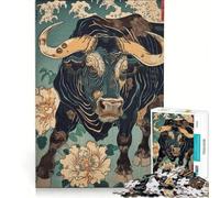 Puzzle per adulti da 1000 pezzi con il Toro Cosmico, gioco educativo, rilassante e stimolante per la mente, ideale come regalo di compleanno o per occasioni speciali 38x26cm