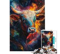 Puzzle per adulti da 1000 pezzi con il vivace toro cosmico puzzle per adolescenti con motivo difficile e stimolante gioco divertente per tutta la famiglia 38x26cm