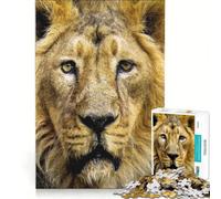 Puzzle per adulti da 1000 pezzi con il volto di un leone, gioco educativo, regalo di compleanno, adatto come decorazione da scrivania 38x26cm