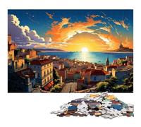 Puzzle per adulti da 1000 pezzi con illustrazione colorata di Lisbona Il puzzle con taglio di precisione è ideale come regalo per tutta la famiglia 1000 pezzi (75x50 cm)