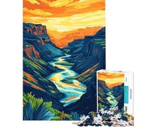 Puzzle per adulti da 1000 pezzi con illustrazione dei canyon dell'Oregon gioco impossibile giocattolo educativo regalo di Babbo Natale segreto per divertimento in famiglia (dimensioni 50x75cm)