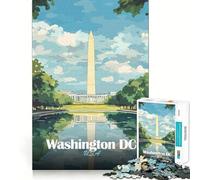Puzzle per adulti da 1000 pezzi con illustrazione del monumento di Washington DC, gioco di precisione, giocattolo stimolante per la mente, per il tempo libero, regalo di compleanno (38x26cm)