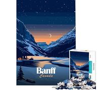 Puzzle per adulti da 1000 pezzi con illustrazione del paesaggio invernale di Banff Canada Gioco educativo giocattolo avvincente per coltivare la pazienza uomini e donne Decorazione