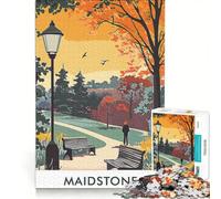 Puzzle per adulti da 1000 pezzi con illustrazione del Parco di Maidstone gioco rompicapo interazione genitore-figlio rafforza l'amore tra le coppie 50x75cm