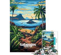 Puzzle per adulti da 1000 pezzi con illustrazione del Parco Nazionale delle Galapagos Ecuador Giochi per famiglie giocattoli avvincenti per coltivare la pazienza Ottimo regalo per compleanni (38x52cm)