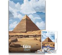 Puzzle per adulti da 1000 pezzi con illustrazione della piramide di Giza, gioco educativo, regalo di compleanno, regali di Babbo Natale segreto, dimensioni 38x52cm