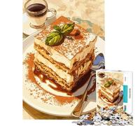 Puzzle per adulti da 1000 pezzi con illustrazione di tiramisù e caffè Giochi divertenti e coinvolgenti per coltivare la pazienza Ottimo regalo per gli amanti dei giochi Assemblaggio di modelli