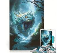 Puzzle per adulti da 1000 pezzi con illustrazione di un drago d'acqua Gioco pratico per le vacanze a casa ideale per passare il tempo e rafforzare l'amore di coppia 50x75cm