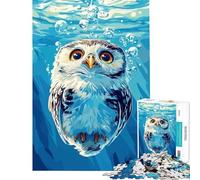 Puzzle per adulti da 1000 pezzi con illustrazione di un gufo sottomarino Puzzle decorativo da 1000 pezzi per la casa regalo perfetto per amici e familiari (50x75cm)