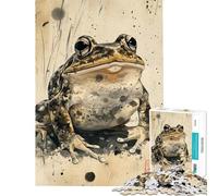 Puzzle per adulti da 1000 pezzi con illustrazione di una rana ad acquerello Puzzle per ragazzi giochi rilassanti divertenti e spiritosi ideali come regalo di compleanno o per occasioni speciali