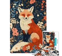 Puzzle per adulti da 1000 pezzi con illustrazione di una volpe in un giardino fiorito Puzzle rilassante per adulti ideale per divertirsi in famiglia perfetto come regalo di compleanno o per occasioni