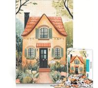 Puzzle per adulti da 1000 pezzi con illustrazioni di un cottage da sogno, gioco pratico, ideale per passare il tempo durante le vacanze a casa, con poster e foglio di curiosità abbinati 50x75cm