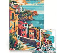 Puzzle per adulti da 1000 pezzi con immagine della Sicilia antistress da assemblare compleanno e Natale 38x26cm