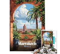 Puzzle per adulti da 1000 pezzi con immagine di Marrakech Marocco Un gioco avvincente per coltivare la pazienza divertente e istruttivo perfetto come regalo di compleanno (dimensioni 38x26cm)
