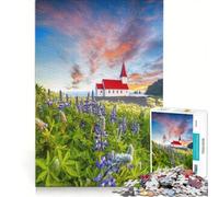 Puzzle per adulti da 1000 pezzi con immagine di una chiesa cristiana gioco interattivo interazione genitore-figlio compleanno e Natale 50x75cm