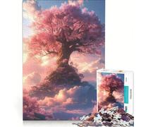 Puzzle per adulti da 1000 pezzi con immagine di un'alba in fiore di ciliegio, antistress, stimolante e impegnativo, gioco dal design accattivante 38x26cm