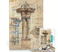 Puzzle per adulti da 1000 pezzi con immagini di architettura barocca, gioco impossibile, attività divertenti da fare in casa, regali di Natale e compleanno 38x26cm