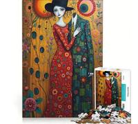 Puzzle per adulti da 1000 pezzi con immagini di Gustav Klimt e Tim Burton, antistress, da assemblare, compleanno e Natale 38x52cm