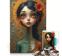 Puzzle per adulti da 1000 pezzi con immagini di Gustav Klimt e Tim Burton, antistress, da assemblare, compleanno e Natale 38x52cm