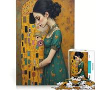 Puzzle per adulti da 1000 pezzi con immagini di Gustav Klimt e Tim Burton, antistress, da assemblare, compleanno e Natale 38x52cm