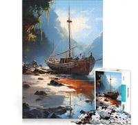 Puzzle per adulti da 1000 pezzi con la barca "Ballo del mattino" decorazione da parete divertimento per tutta la famiglia ideale come regalo per tutta la famiglia 50x75cm