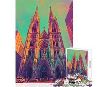 Puzzle per adulti da 1000 pezzi con la Cattedrale di San Patrizio di New York ideale per il relax una sfida impegnativa e un gioco educativo con pezzi di forma casuale completamente ad incastro