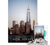 Puzzle per adulti da 1000 pezzi con la città di New Jersey Gioco rompicapo avvincente per coltivare la pazienza Ottima idea regalo per compleanno (dimensioni 38x26cm)