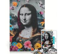 Puzzle per adulti da 1000 pezzi con la Gioconda in chiave moderna decorazione da parete divertimento per tutta la famiglia ideale come regalo per tutta la famiglia 38x26cm