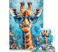 Puzzle per adulti da 1000 pezzi con la Giraffa Curiosa, gioco interattivo, taglio di precisione, regalo di compleanno o per occasioni speciali 38x26cm